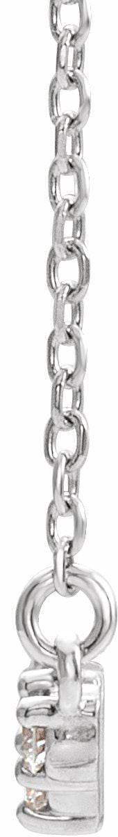 14K White 1/3 CTW Diamond Scattered Bar 18 Necklace