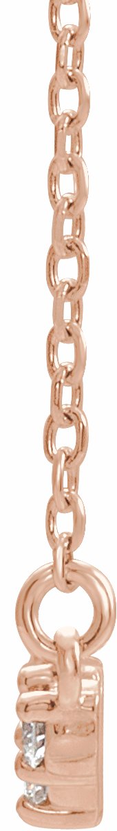 14K Rose 1/3 CTW Diamond Scattered Bar 18 Necklace