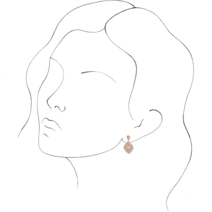 14K Rose 3/8 CTW Diamond Vintage-Inspired Earrings