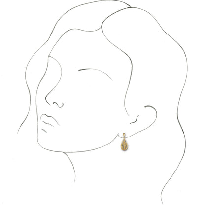 14K Yellow Geometric Dangle Earrings