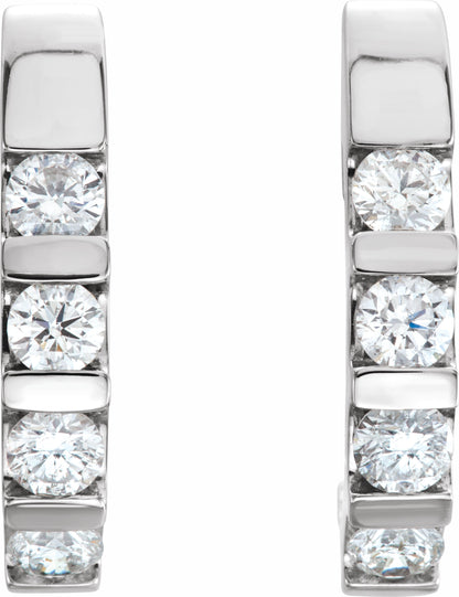14K White 1 CTW Diamond Earrings