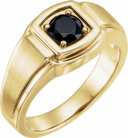 14K Yellow Onyx Ring