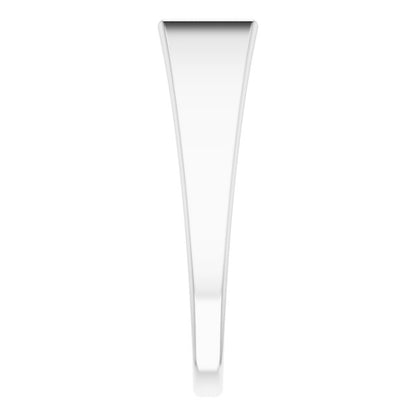 14K White 15x7 mm Rectangle Signet Ring