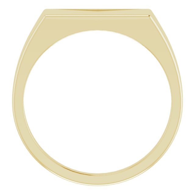 14K Yellow 15x7 mm Rectangle Signet Ring