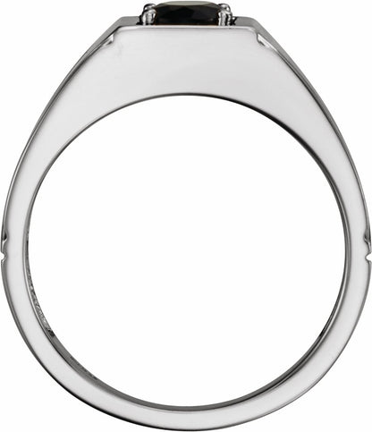 14K White Onyx Ring