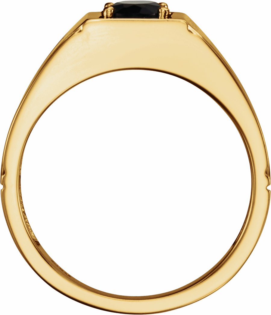 14K Yellow Onyx Ring