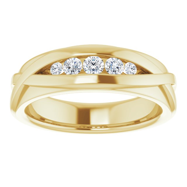 14K Yellow 1/3 CTW Diamond Men's Ring