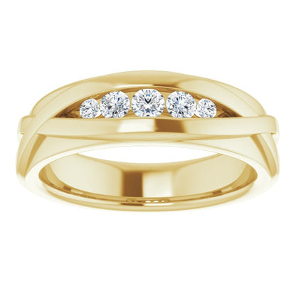 14K Yellow 1/3 CTW Diamond Men's Ring
