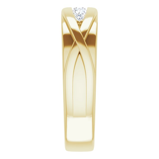 14K Yellow 1/3 CTW Diamond Men's Ring