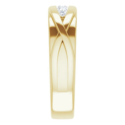 14K Yellow 1/3 CTW Diamond Men's Ring