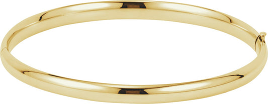 14K Yellow 4.75 mm Hinged Bangle Bracelet