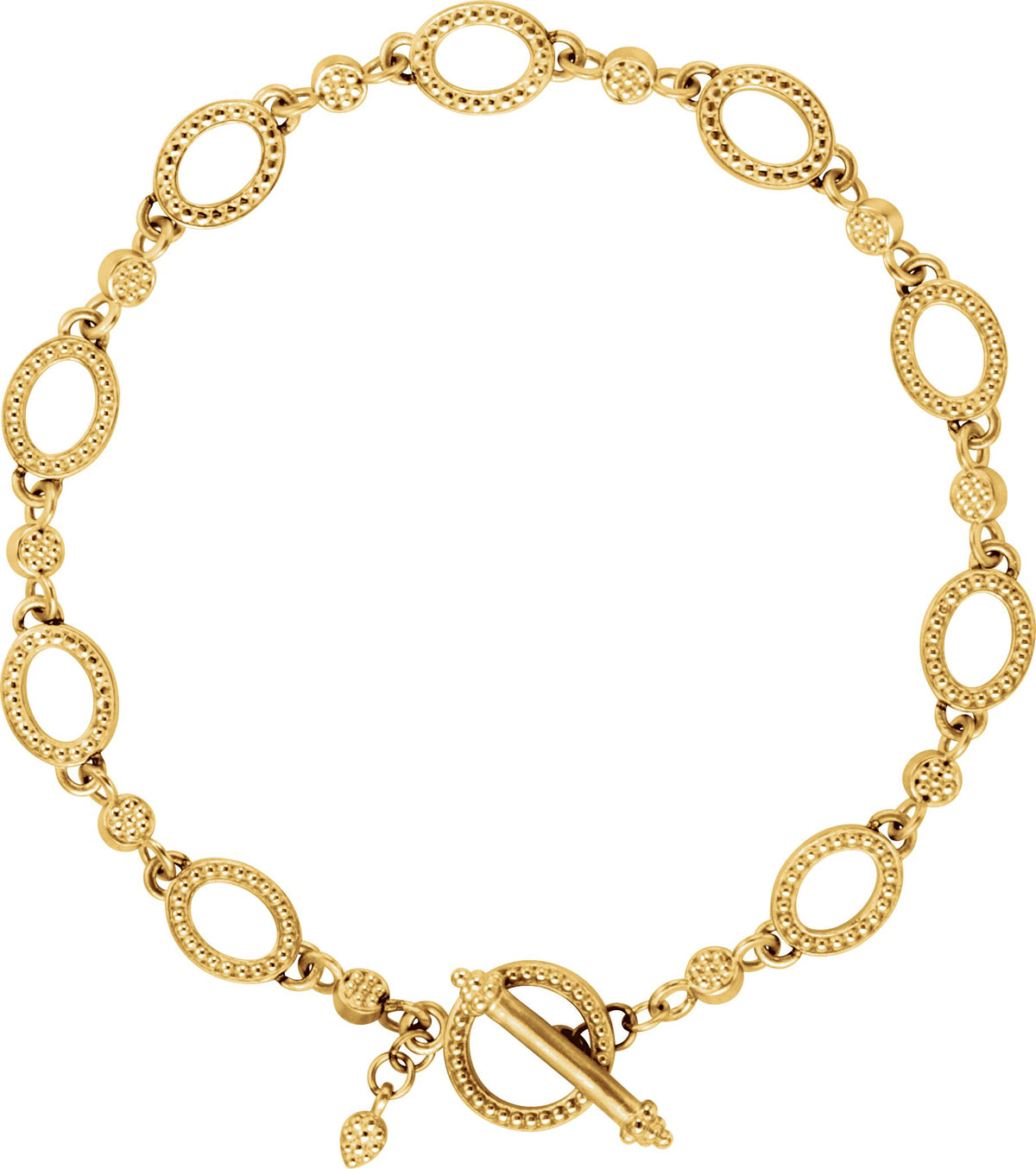 14K Yellow Metal Fashion 7.5 Bracelet