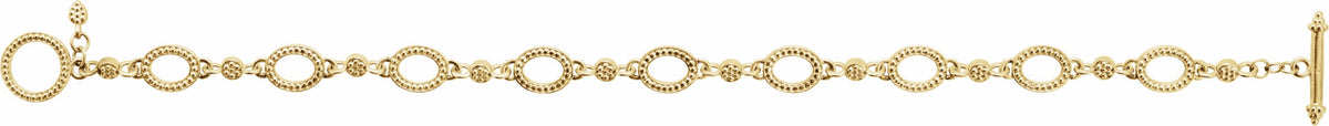14K Yellow Metal Fashion 7.5 Bracelet