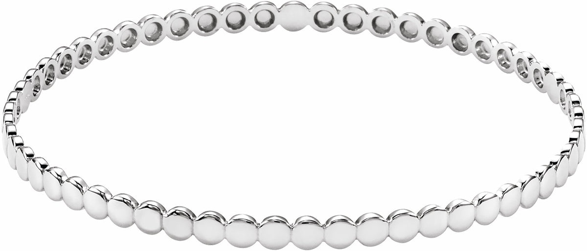 14K White Bangle Bracelet
