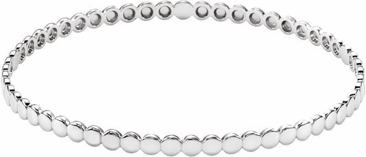 14K White Bangle Bracelet