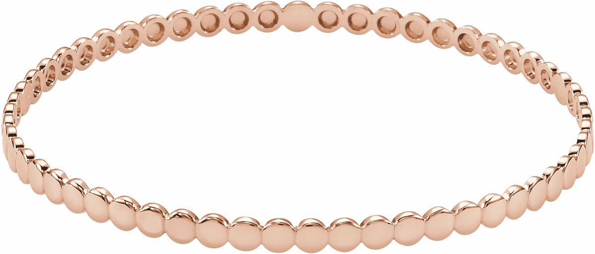 14K Rose Bangle Bracelet