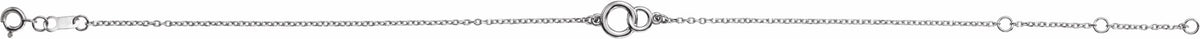 14K White Interlocking Circle Bracelet
