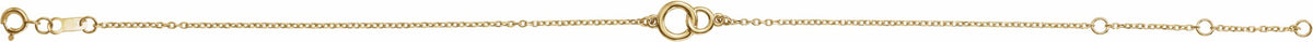 14K Yellow Interlocking Circle Bracelet