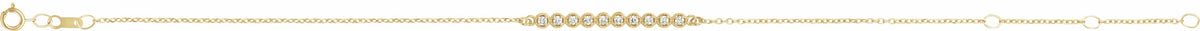 14K Yellow 1/8 CTW Diamond Bar 6 1/2-7 1/2 Bracelet