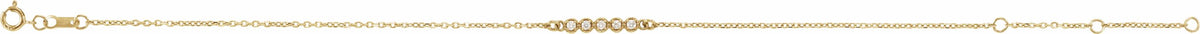 14K Yellow.07 CTW Diamond Bar 6 1/2-7 1/2 Bracelet