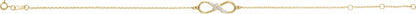 14K Yellow 1/8 CTW Diamond Infinity 6 1/2-7 1/2 Bracelet