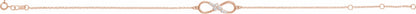 14K Rose 1/8 CTW Diamond Infinity 6 1/2-7 1/2 Bracelet