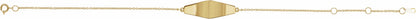 14K Yellow Curved Bar 6-7 Bracelet