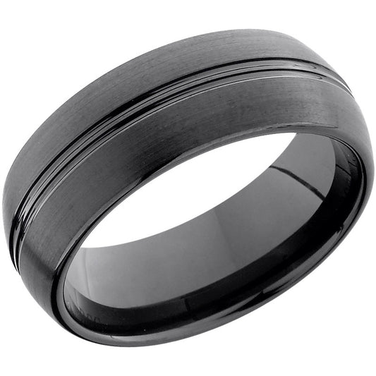 Lashbrook Black Tungsten 8mm Men's Wedding Band