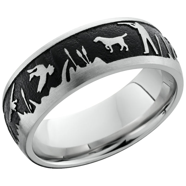 Lashbrook White Cobalt 8mm Men's Wedding Band