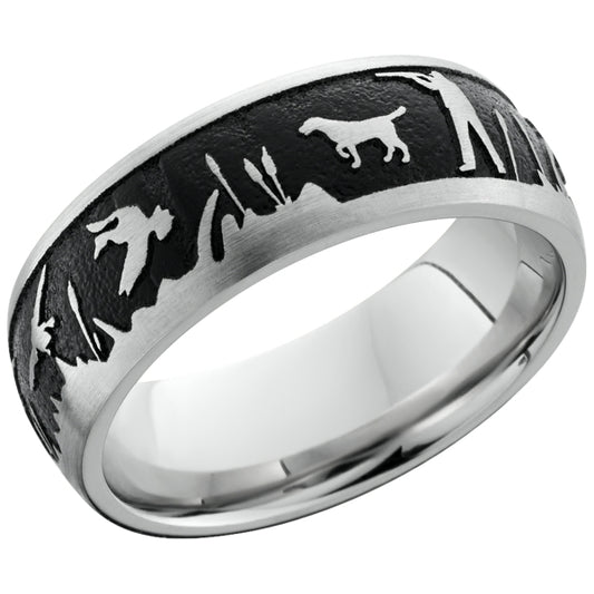 Lashbrook White Cobalt 8mm Men's Wedding Band