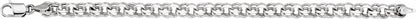 14K White 7 mm Solid Double Link Charm 7 Bracelet