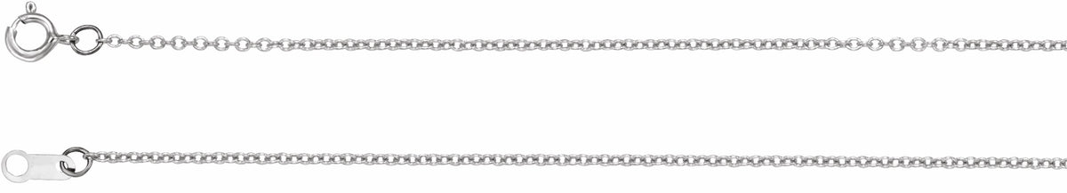 Platinum 1 mm Adjustable Diamond-Cut Cable Chain 6 1/2-7 1/2 Bracelet