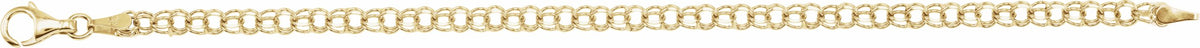 14K Yellow 3.75 mm Solid 7 Charm Bracelet