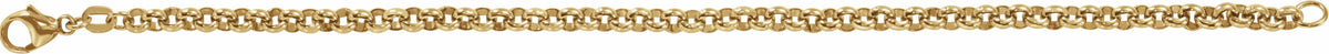 14K Yellow Solid Rolo 7 Bracelet