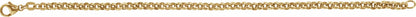 14K Yellow Solid Rolo 7 Bracelet