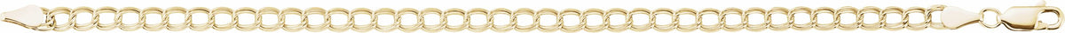 14K Yellow 4 mm Solid Charm 7 Bracelet