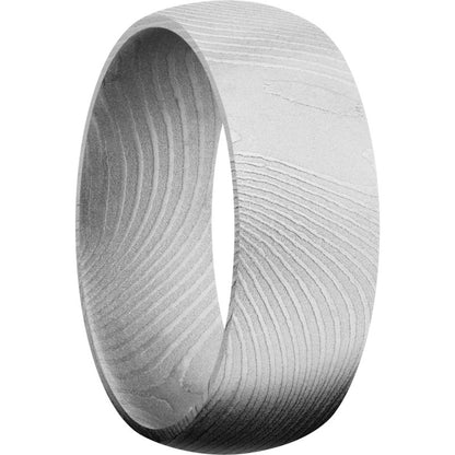 Lashbrook White Damascus Steel 8mm Men's Wedding Band