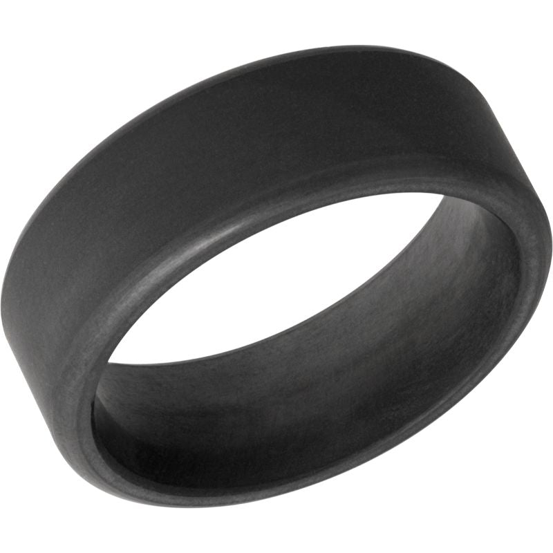 Elysium Kratos Matte Rounded 8mm Black Pressed Diamond Wedding Band