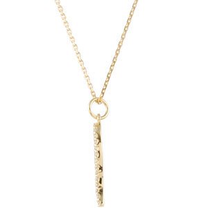 14K Yellow 1/10 CTW Diamond Angel Wing 18 Necklace