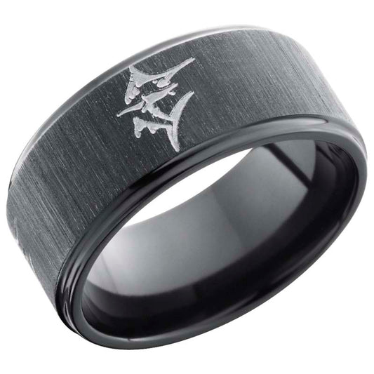 Lashbrook Black Zirconium 10mm Men's Wedding Band