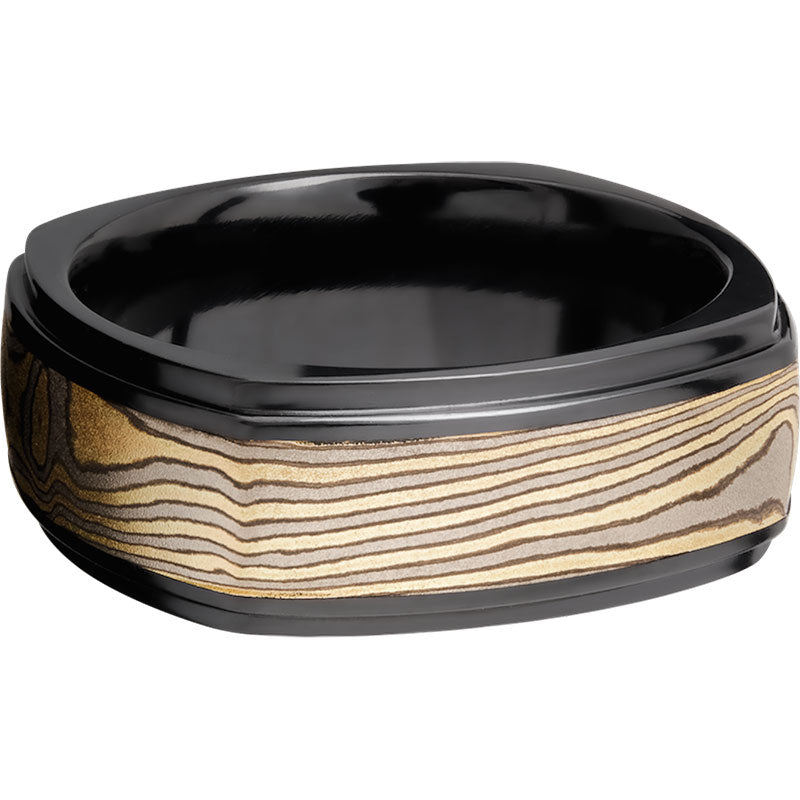 Lashbrook Black Zirconium 8.5mm Men's Wedding Band