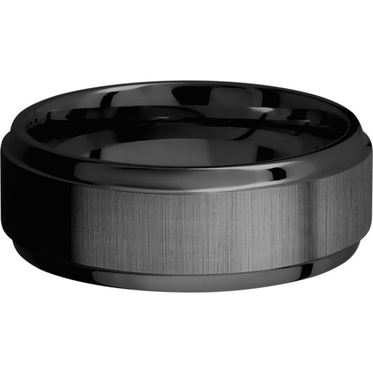 Lashbrook Black Zirconium 8mm Men's Wedding Band