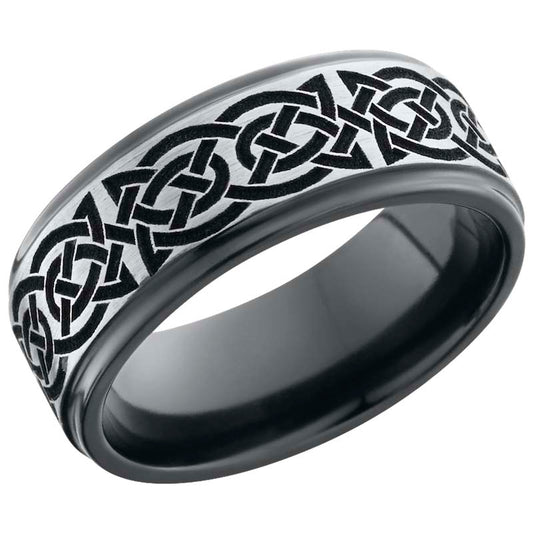 Lashbrook Black Zirconium 8mm Men's Wedding Band