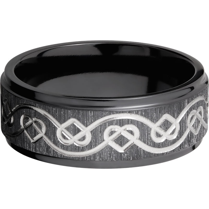 Lashbrook Black Zirconium 8mm Men's Wedding Band