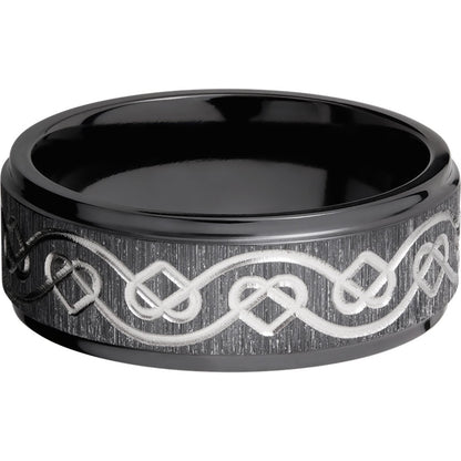 Lashbrook Black Zirconium 8mm Men's Wedding Band